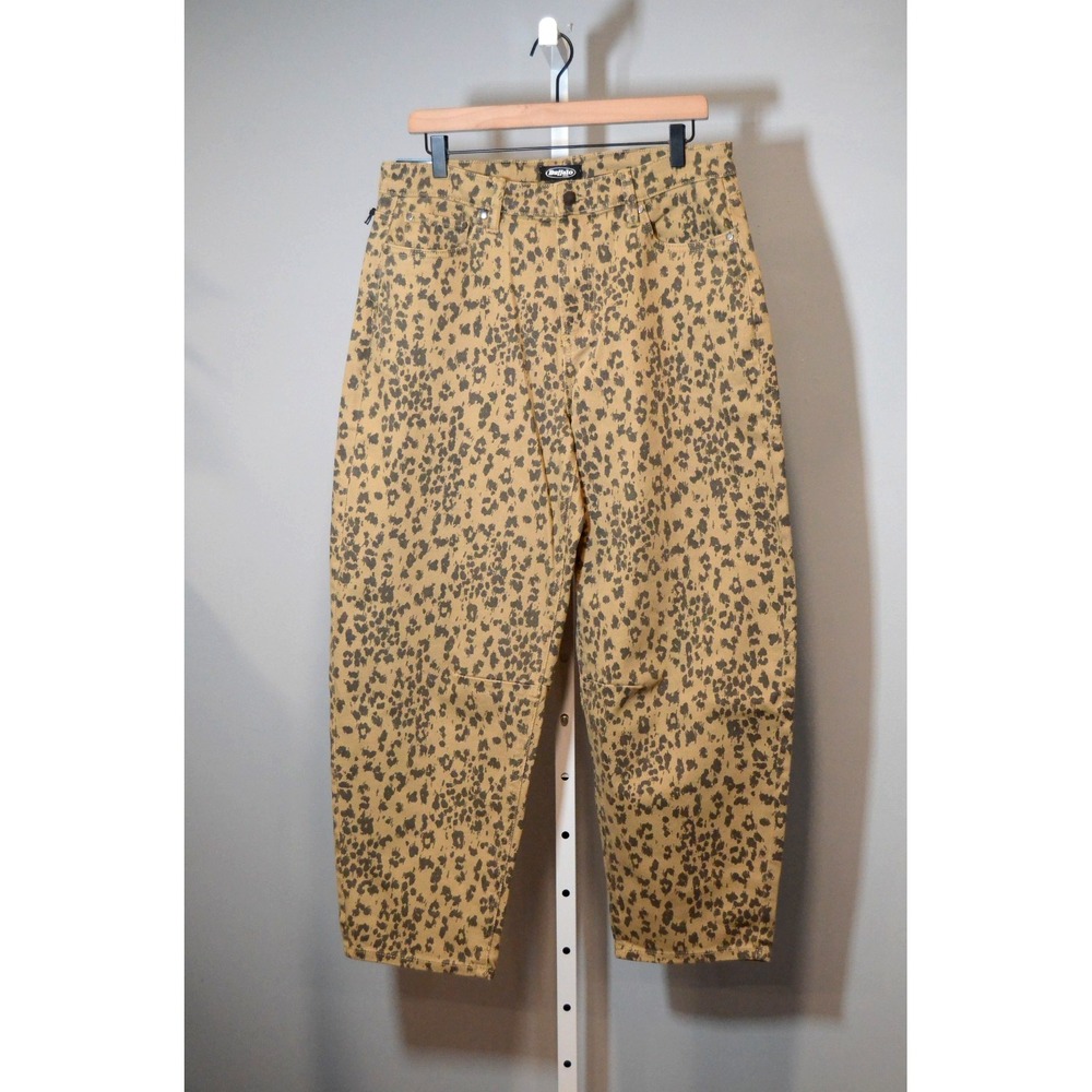 NWT Buffalo Barrel Leg Jeans Leopard Ankle Length Casual Street Style Size 10